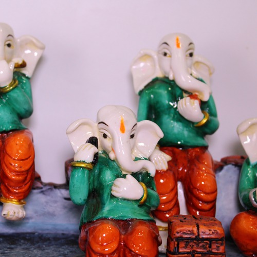 Lord Ganesh Musical Set Showpiece For Office Decor