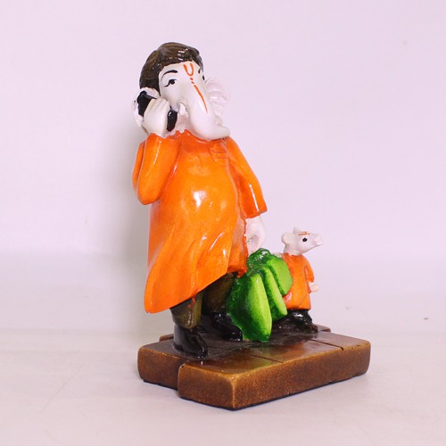 Modern Standing  Lord Ganesha with Mouse Showpiece For Home & Office decor