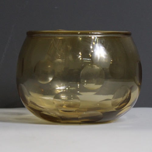 Amber Rolly Polly Glass | Glass Vase Glass Flower Vase Glass Flower Pot Glass Pot Round Vase for Decorate House