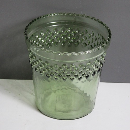 Green Glass Candle Holder | Glass Pot| Glass Flower Pot| Glass Flower Vase for Decorate House