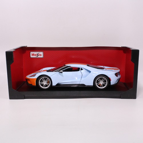Maisto -Special Edition Ford GT Diecast Vehicle Blue with Orange Stripes