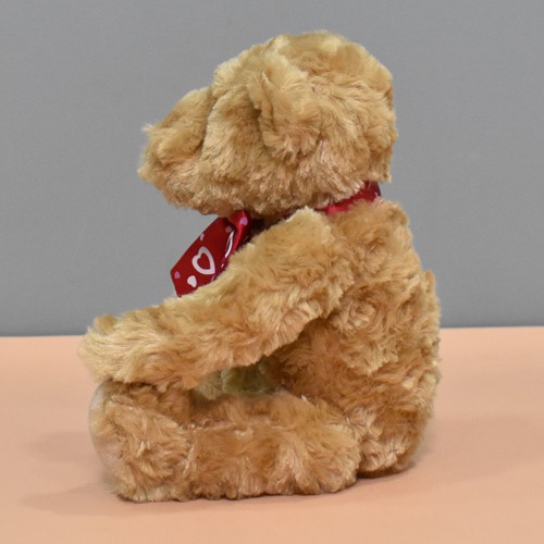 Brown Bear With Red Ribbon Soft Toy For Kids