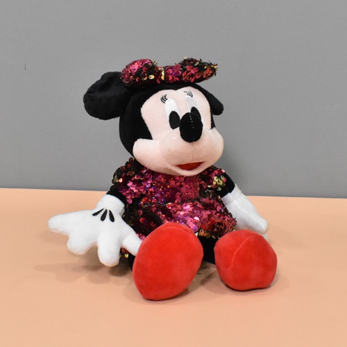 Pink And Golden Mickey Mouse Car Hanging Soft Toy