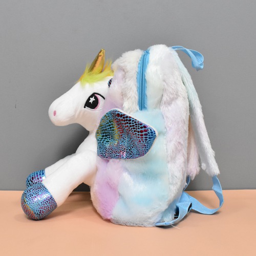 Soft and Fluffy Unicorn Plush Backpack | For Kids