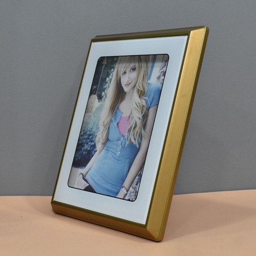 White Golden Border Photo Frame For Home & Office decor ( Photo Size :8 x 10 )