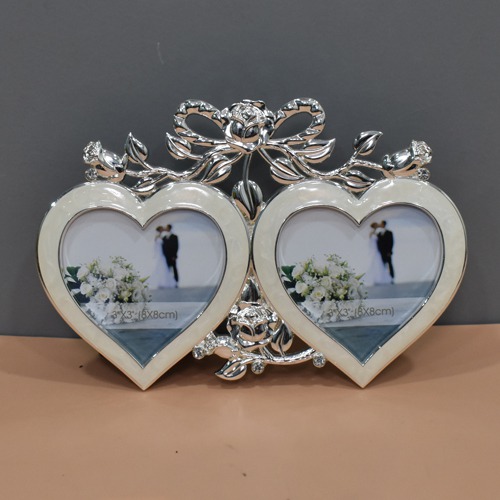 Romantic Two Heart  table Top Photo Frame for Home &  Office Decor