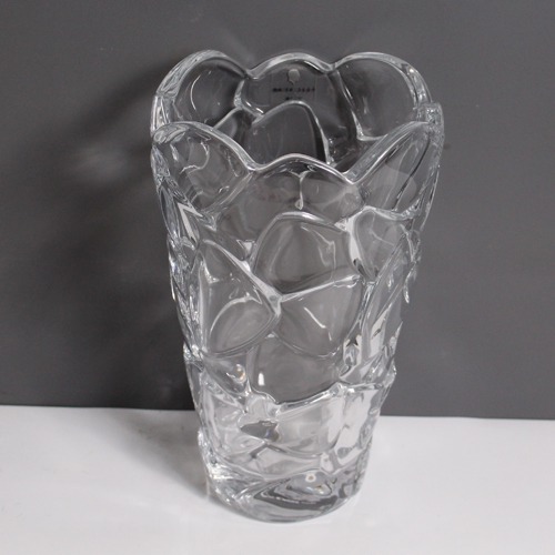 Crystal Glass Decorative Flower Vase | Glass Vase | For Money Plant | Lucky Bamboo Plant | Elegant Shaped Vase | Flower Pot