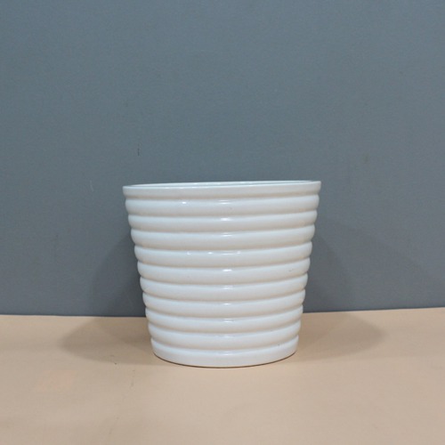 Spiral Design Planter Pot | Ceramic Pot Medium Sized for Indoor, Outdoor ,Home Office ,Plants