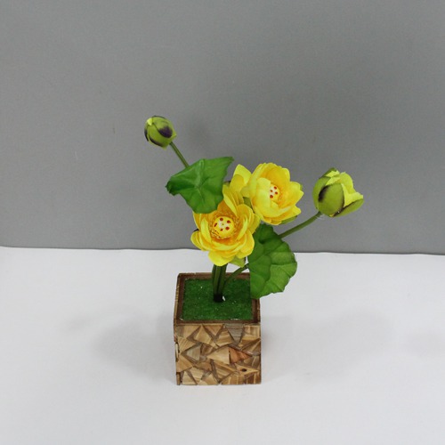 Artificial Yellow Lotus Plant | Artificial Plant with Pot Artificial Plants for Home Decor Decorative Plants Artificial Flowers with Pot