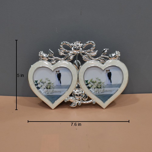 Romantic Two Heart  table Top Photo Frame for Home &  Office Decor