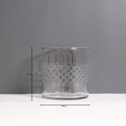 Clear Luster Glass Candle Holder | Glass Vase | For Money Plant | Lucky Bamboo Plant | Elegant Shaped Vase | Flower Pot