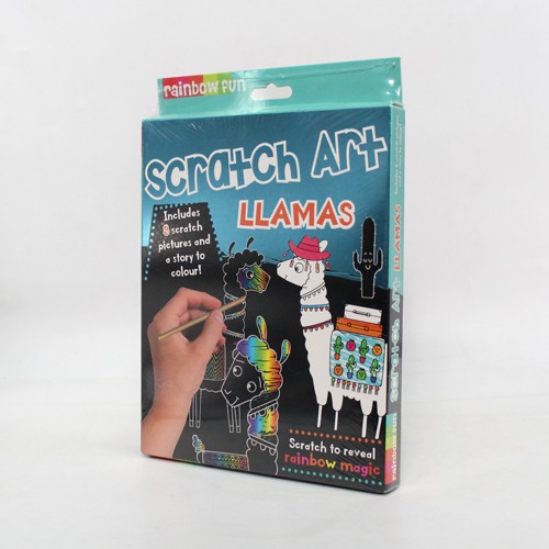 Scratch Art Llamas| Rainbow Fun | Activity Book