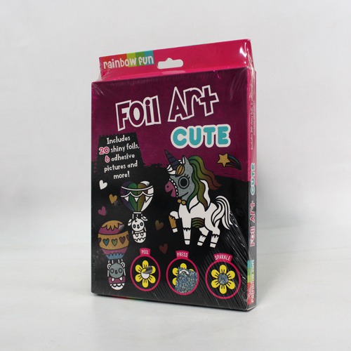 Rainbow Fun Foil Art Cute Pack | Activity Books | Magic | Mystical | Fairy tales