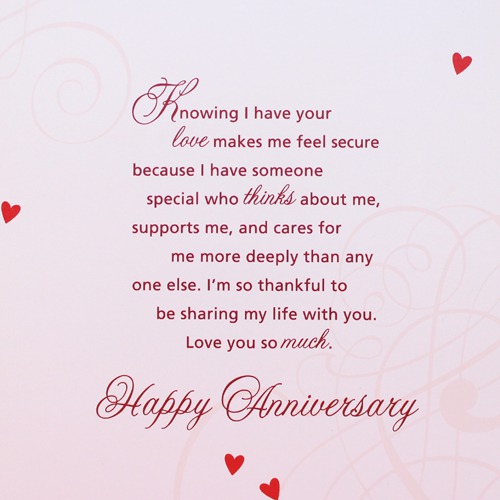 With Love, For My Husband our Anniversary |Anniversary Greeting Card
