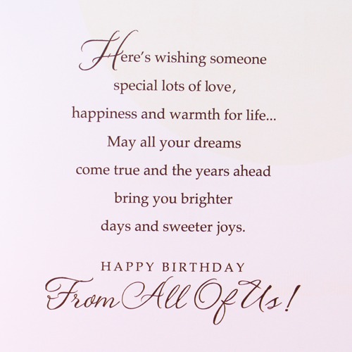 Birthday Wishes, From All Of Us | Birthday Greeting Card