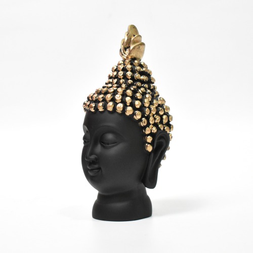 Golden Buddha Face Small Statue | Gautam Buddha Idol Statue for Home | living room | study room | Gifting items Decorative Showpiece