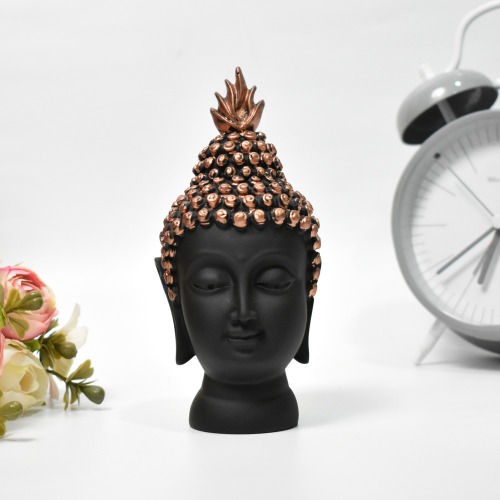 Golden Buddha Face Small Statue | Gautam Buddha Idol Statue for Home | living room | study room | Gifting items Decorative Showpiece