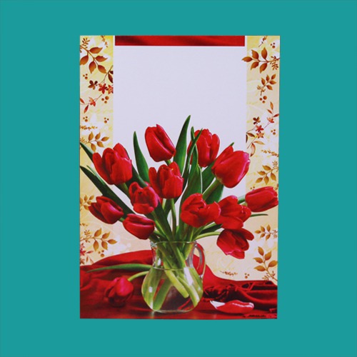 Note Cards with Flowers - Blank Assorted Floral Notecards ( Set of 10 Card)