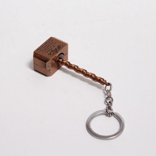Thor Hammer Metal Keychain Copper Colour with Realistic Detailing Key Chain