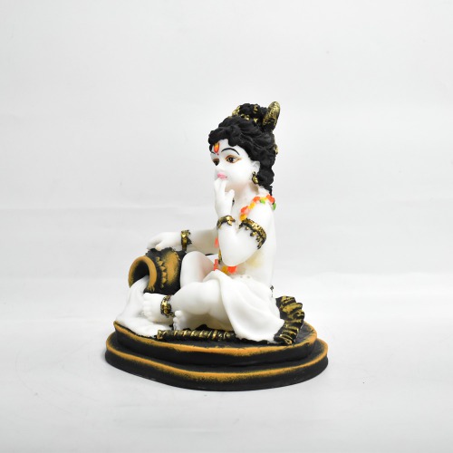 Bal Krishna With Makhan Murti | Showpiece Figurines| Religious Idol | Gift Article | Decor Your Home