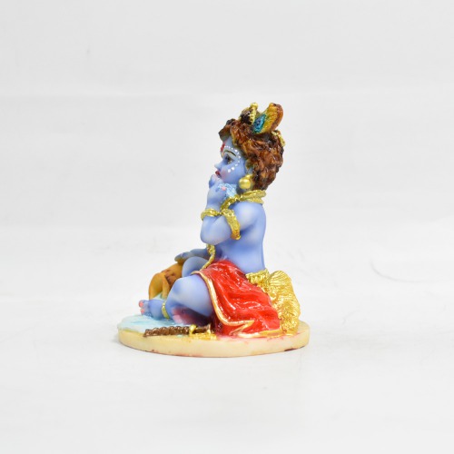 Sitting Bal Krishna With Makhan Statue | Krishna Idol Statue Showpiece Murti for Home |Decor Your Home