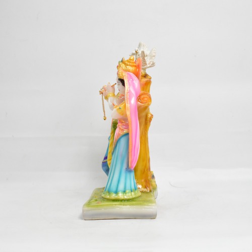 Fiber Radha Krishna Murti With Peacock And Birds Statue | Decor Your Home | Showpiece Figurines