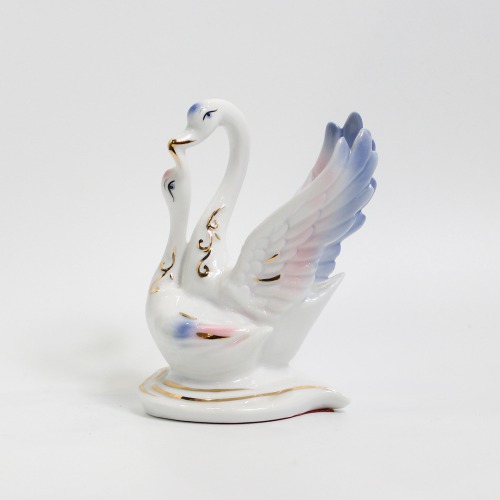 Love Birds Swan Set Pair Of Kissing Duck Ceramic Statue | Love for Romantic | Decor Your Home | Office