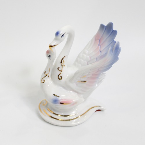 Love Birds Swan Set Pair Of Kissing Duck Ceramic Statue | Love for Romantic | Decor Your Home | Office