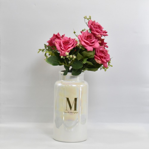Flower Vase For Artificial Flowers Home Decoration | Flower Vase For Living Room and Office | Ceramic Flower Vase
