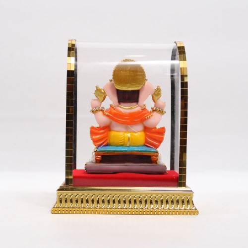 Moti And Diamond Studded Mukut Ganesha Murti | Ganesha Murti | Ganesha | Statue For Living Room