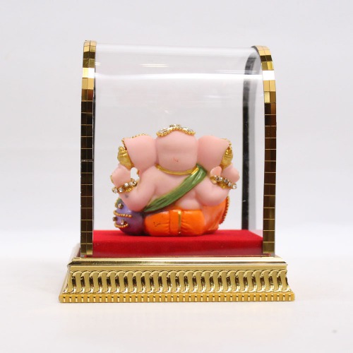 Cabinate Yellow Colour Taklu Ganesha Murti | Ganesha showpiece | Showpieces In Home | Car Dashboard