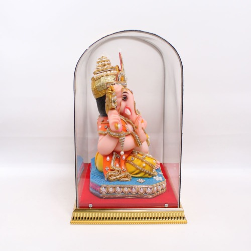 Diamond And Moti Stone Work Ganesha Murti | Statue For Living Room | showpiece | Showpieces In Home