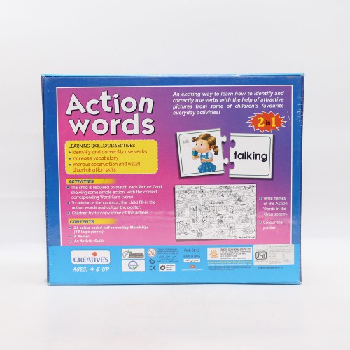 Action Words 2 in 1 Pack An Introduction To Verbs In An Easy And Fun Way | Activity Games | Board Games