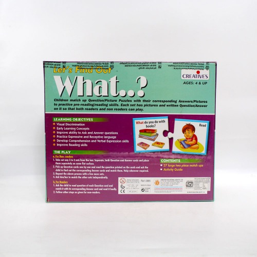 Creative Educational Aids Pvt. Ltd. Let's Find Out- What…? | Activity Games | Board Games | Kids Games |Games