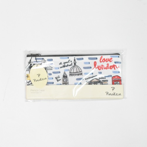 Pinaken Love London Printed pencil Pouch For Women and Girls