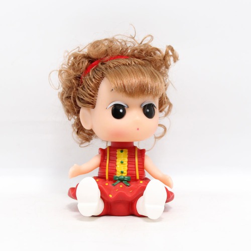 Baby Girl Doll Shaped Money Saving Bank Toy for Kids | Pink Red | Showpiece | Decor | Kids | Piggy Bank