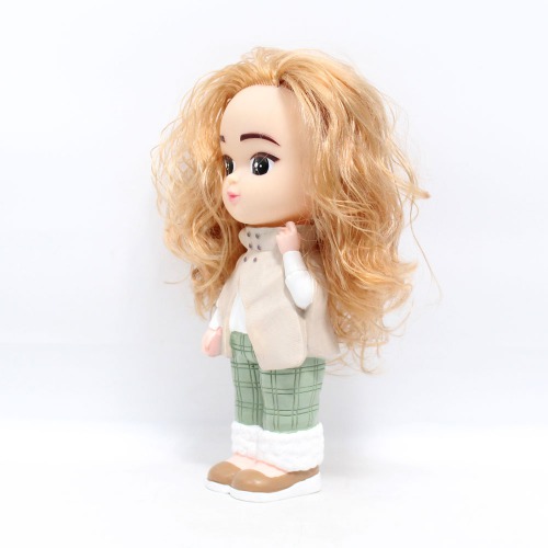 Standing Long Hair Girl Doll Shaped Money Saving Bank Toy for Kids | Showpiece | Decor | Kids | Piggy Bank