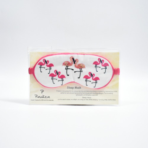 Pinaken Flamingo Blush Fabric Eye Mask| Sleep Eye Mask