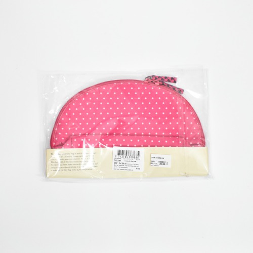 Pinaken Flamingo Blush Printed Half Mood Cosmetic Bag
