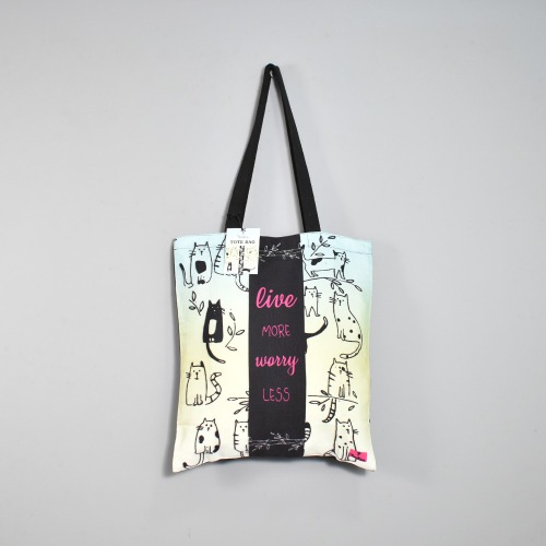 Pinaken Kitty Printed Tote bag For Women and Girls