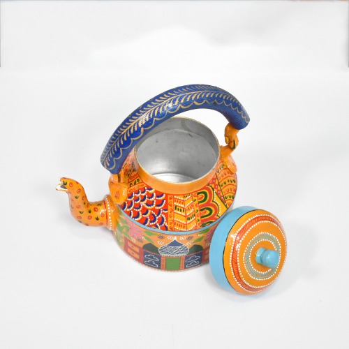 Hand painted Aluminium Kitchen and Dining Tableware Kettle (Multicoloured) | Showpiece For Home Decoration