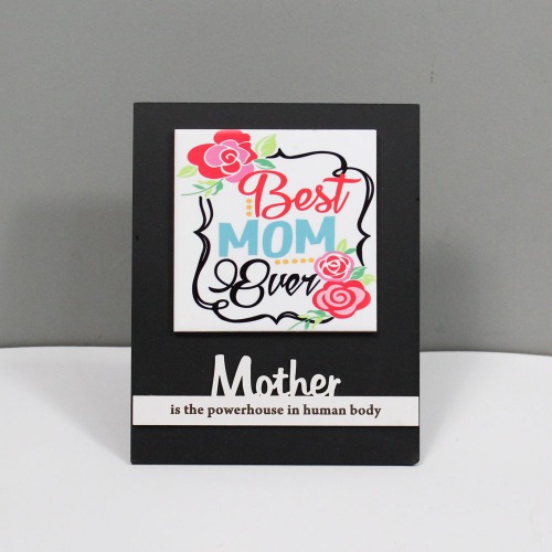 Best Mom Ever Wooden Plaque With Tile | Wooden Frame