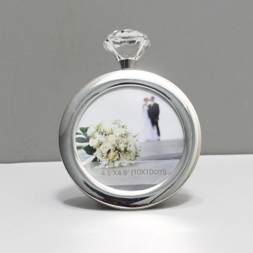 Round Diamond Ring Frame| Metal Photo Frame