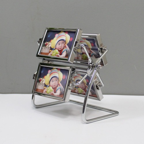 Metal Rotating Wheel Baby Table Top Photo Frame | Multiple Photo Frame