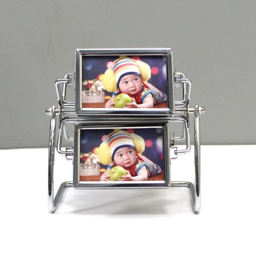 Metal Rotating Wheel Baby Table Top Photo Frame | Multiple Photo Frame