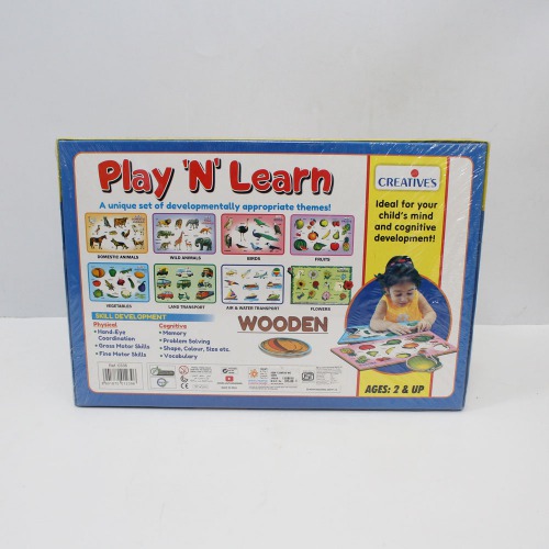 Creative's Play ‘N’ Learn - Flowers, Multi Color| Activity Kit| Board games| Games For Kids
