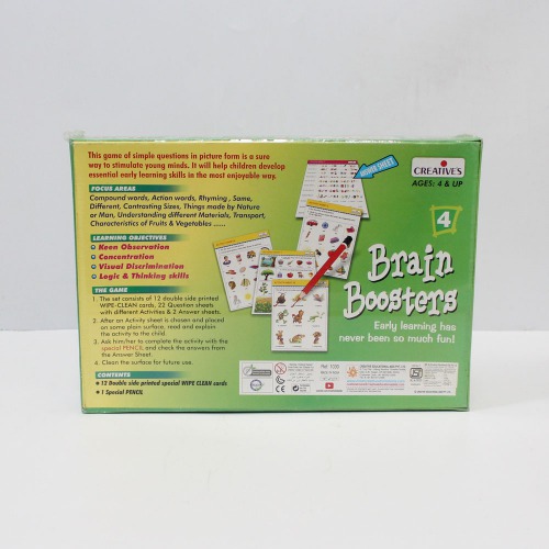 Creative Brain Boosters Activity Cards| Activity Kit| Board games| Games For Kids