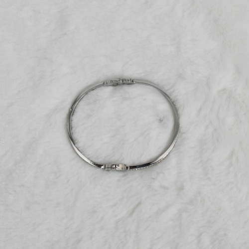 White Diamond And Silver Colour Bracelet Kada | Bracelet | Women's Kada | Jewellery | Fashion Jewellery