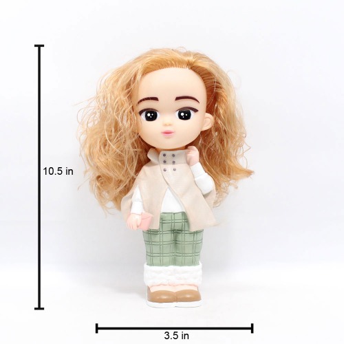 Standing Long Hair Girl Doll Shaped Money Saving Bank Toy for Kids | Showpiece | Decor | Kids | Piggy Bank