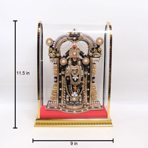 Black Colour Balaji With Stone Work Idols for Home Decor | Statue for Living Room | showpieces in Home